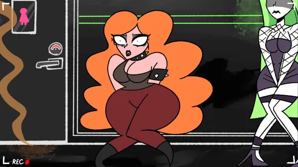 Redhead Woman Does Potty Dance at Club