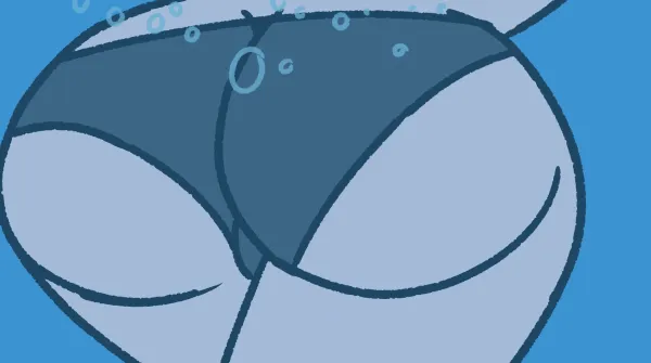 Goth Girl Poop Desperation in Pool